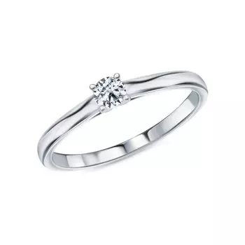 Платиновое кольцо с бриллиантами природными