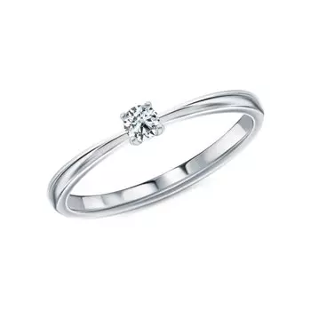 Платиновое кольцо с бриллиантами природными