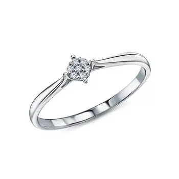 Платиновое кольцо с бриллиантами природными