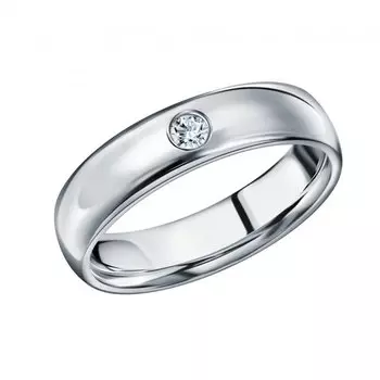 Платиновое обручальное кольцо с бриллиантами