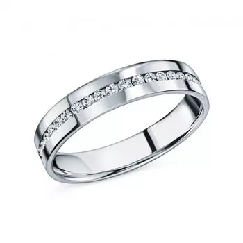 Платиновое обручальное кольцо с бриллиантами