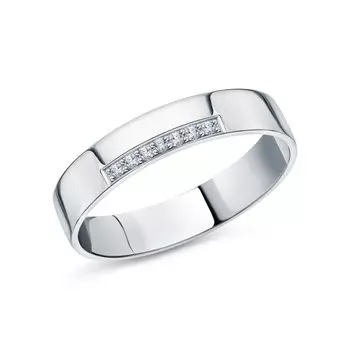 Платиновое обручальное кольцо с бриллиантами