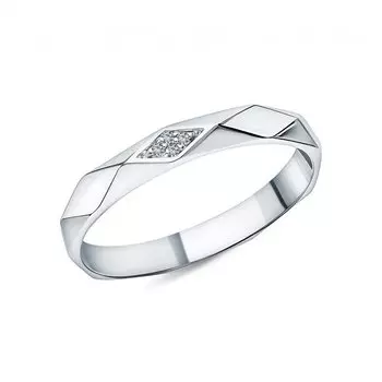 Платиновое обручальное кольцо с бриллиантами