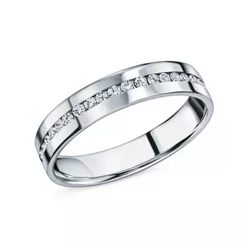 Платиновое обручальное кольцо с бриллиантами