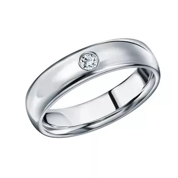 Платиновое обручальное кольцо с бриллиантами