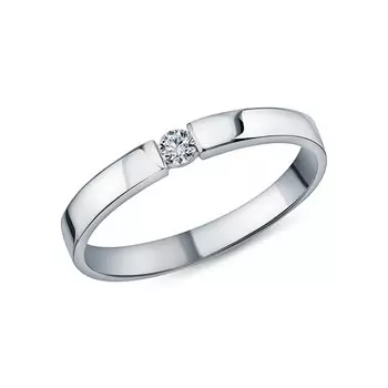 Платиновое обручальное кольцо с бриллиантом