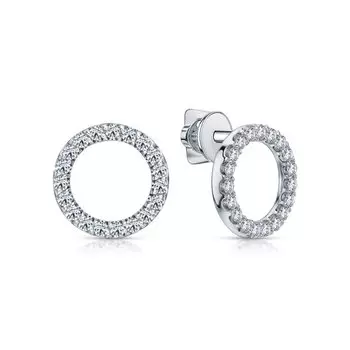 Платиновые серьги с бриллиантами природными