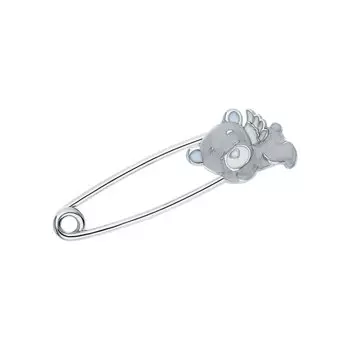 Серебряная брошь с эмалью