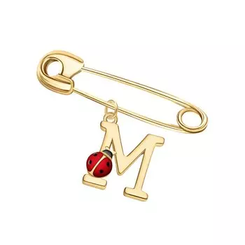 Серебряная брошь с эмалью