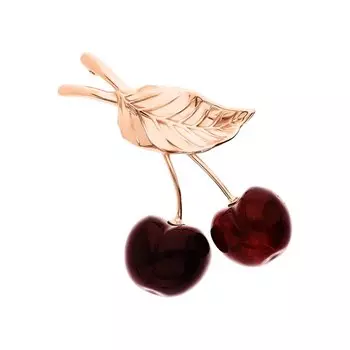 Серебряная брошь с янтарями природными