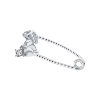 Серебряная булавка с фианитами