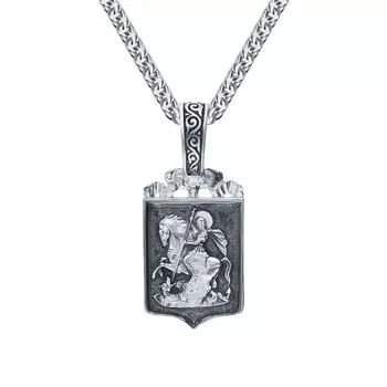 Серебряная подвеска "Георгий Победоносец"