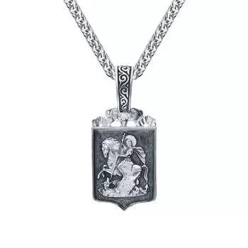 Серебряная подвеска "Георгий Победоносец"