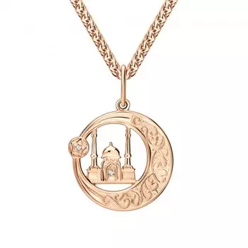 Серебряная подвеска Мечеть со звездой