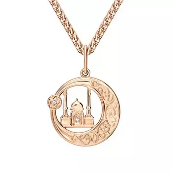 Серебряная подвеска Мечеть со звездой