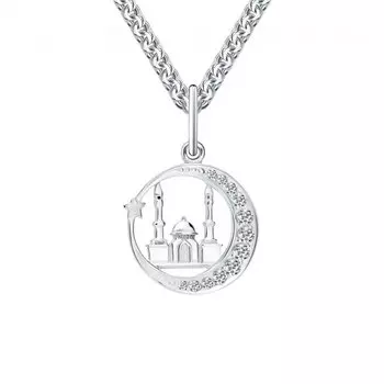 Серебряная подвеска "Мусульманский полумесяц"