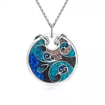 Серебряная подвеска с эмалью