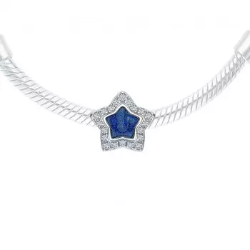 Серебряная подвеска с эмалью и фианитами