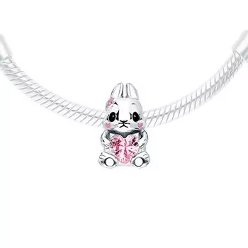 Серебряная подвеска с эмалью и фианитами