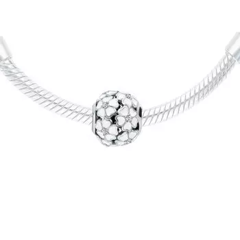 Серебряная подвеска с эмалью и фианитами