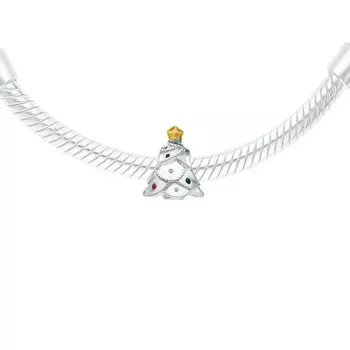 Серебряная подвеска с эмалью и фианитами