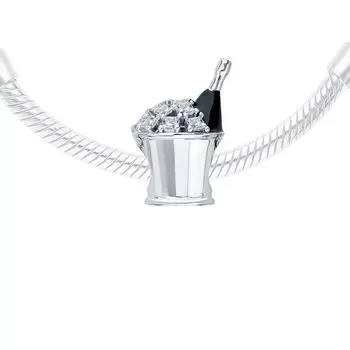 Серебряная подвеска с эмалью и фианитами