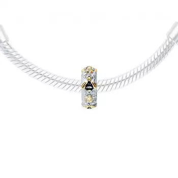 Серебряная подвеска с эмалью и фианитами