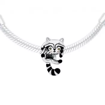 Серебряная подвеска с эмалью и фианитами