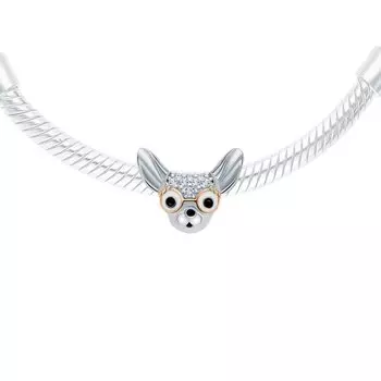 Серебряная подвеска с эмалью и фианитами