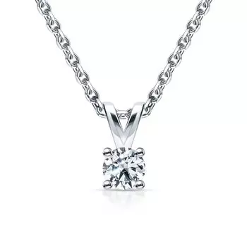 Серебряная подвеска с бриллиантами выращенными