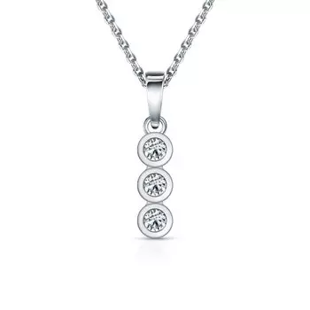 Серебряная подвеска с бриллиантами выращенными