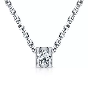 Серебряная подвеска с бриллиантами выращенными