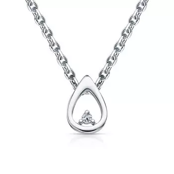 Серебряная подвеска с бриллиантами выращенными