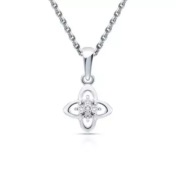 Серебряная подвеска с бриллиантами выращенными