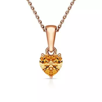 Серебряная подвеска с цитринами природными