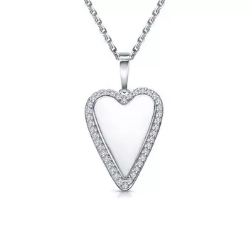 Серебряная подвеска с фианитами