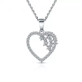 Серебряная подвеска с фианитами