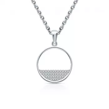 Серебряная подвеска с фианитами