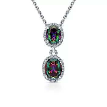 Серебряная подвеска с фианитами