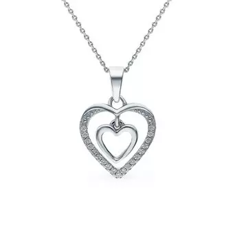 Серебряная подвеска с фианитами