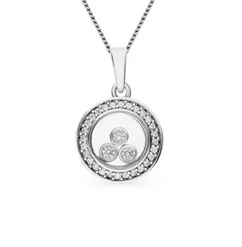 Серебряная подвеска с фианитами