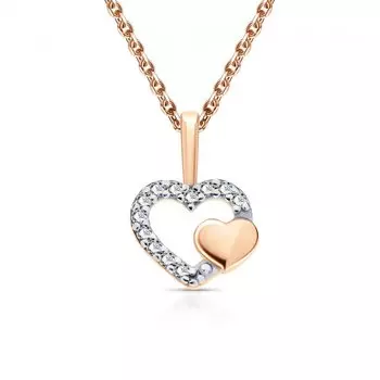 Серебряная подвеска с фианитами