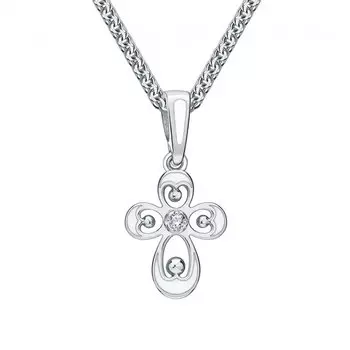 Серебряная подвеска с фианитами