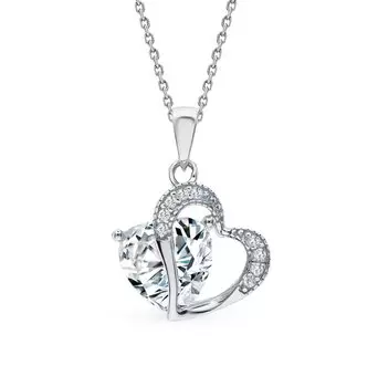 Серебряная подвеска с фианитами