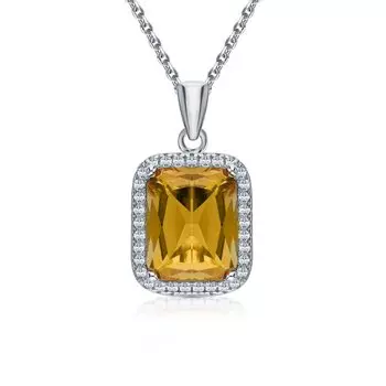 Серебряная подвеска с фианитами