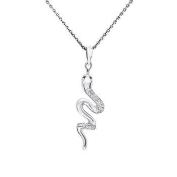 Серебряная подвеска с фианитами