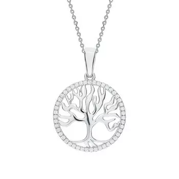 Серебряная подвеска с фианитами