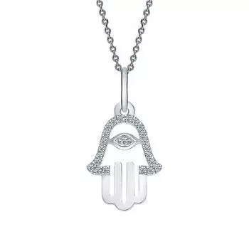 Серебряная подвеска с фианитами