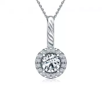 Серебряная подвеска с фианитами