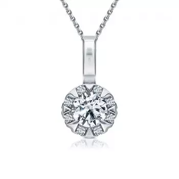 Серебряная подвеска с фианитами